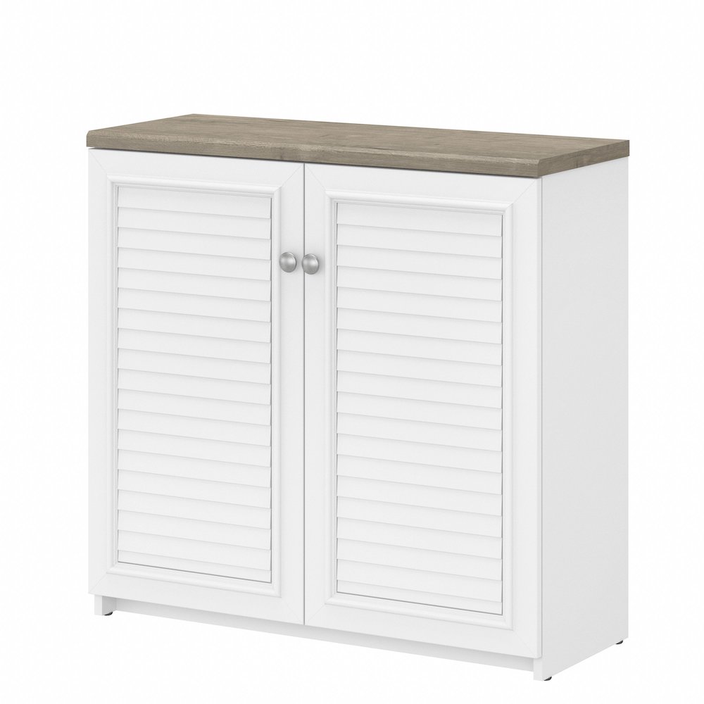Fairview Small Storage Cabinet with Doors and Shelves. Picture 1