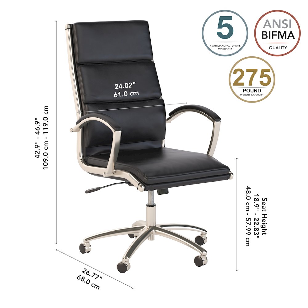Modelo High Back Leather Executive Office Chair. Picture 9