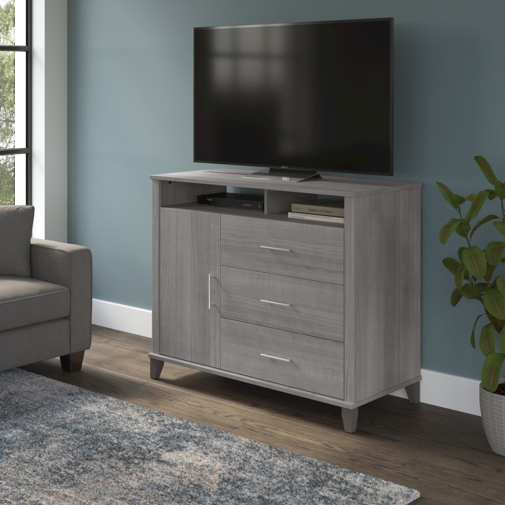 Somerset Tall TV Stand with Storage. Picture 2
