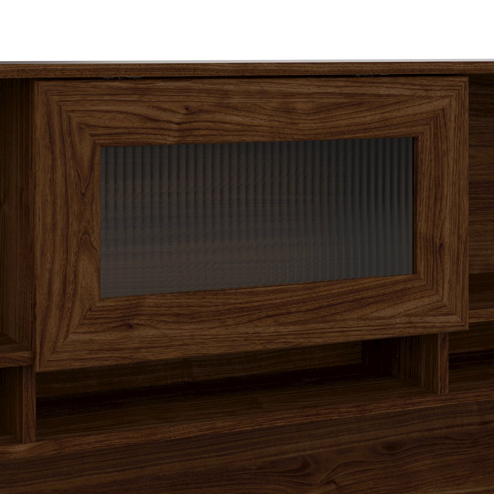 Cabot 60W L Shaped Computer Desk with Hutch and 5 Shelf Bookcase. Picture 5