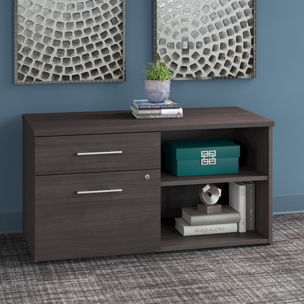 Office 500 Low Storage Cabinet with Drawers and Shelves. Picture 2