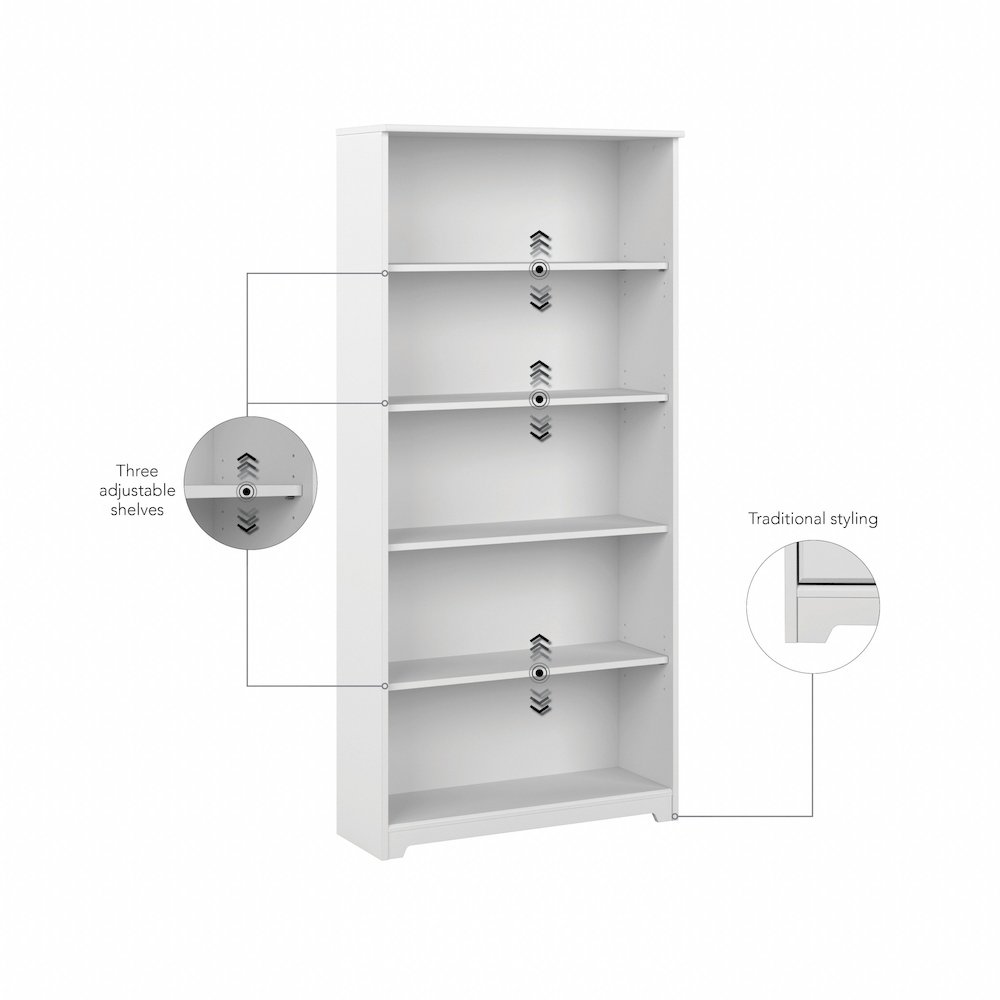 Cabot Tall 5 Shelf Bookcase. Picture 5