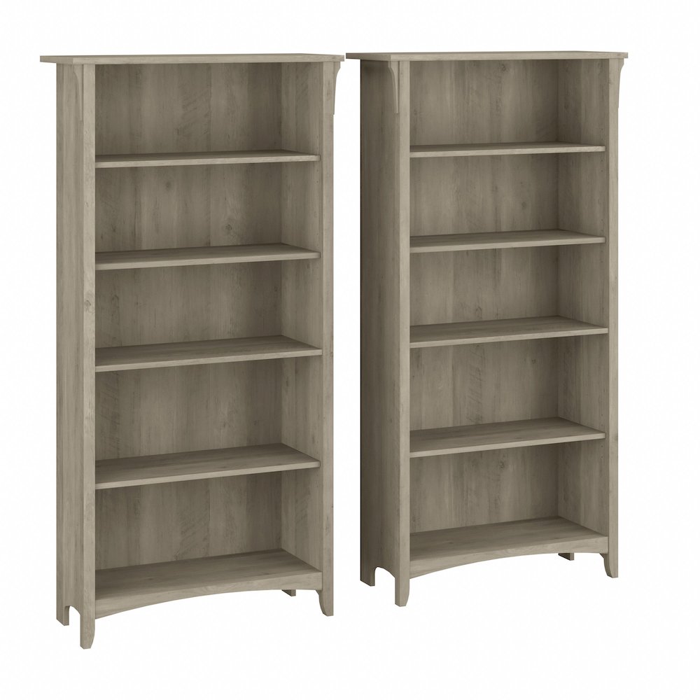 Salinas Tall 5 Shelf Bookcase - Set of 2. Picture 1