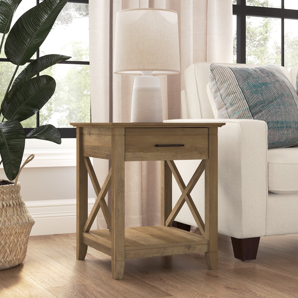 Key West End Table with Storage. Picture 2
