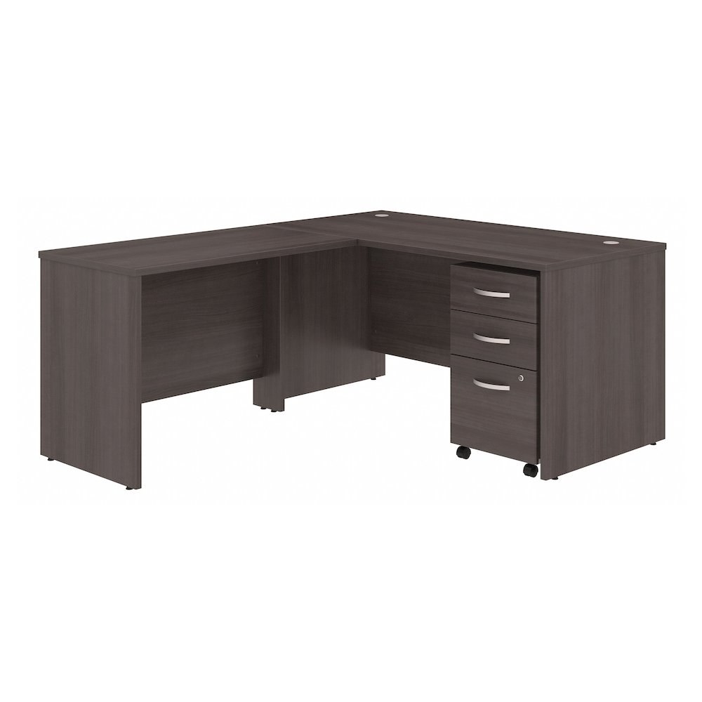 Studio C 60W x 30D L Shaped Desk with Mobile File Cabinet and 42W Return. Picture 1