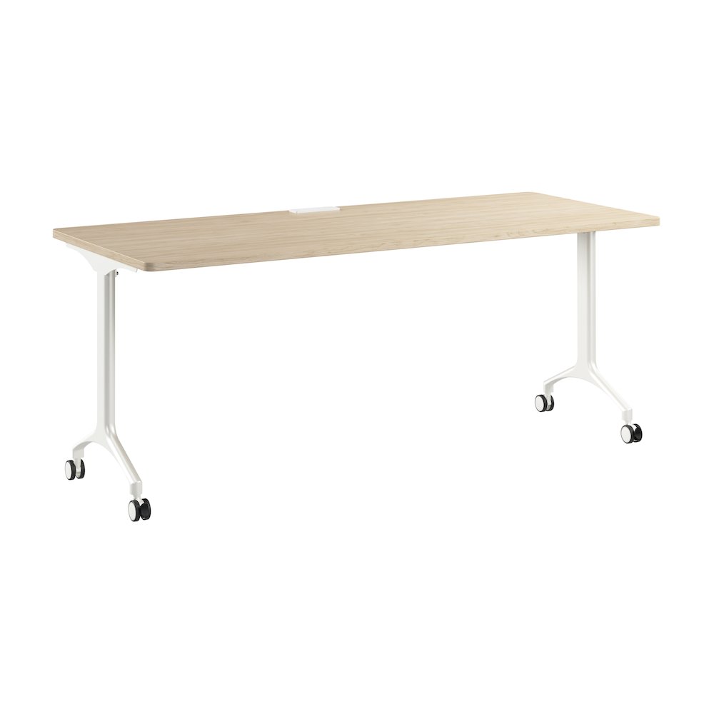 Synergy 72-inch Rectangle Modular Office Conference Table in Natural Elm. Picture 1