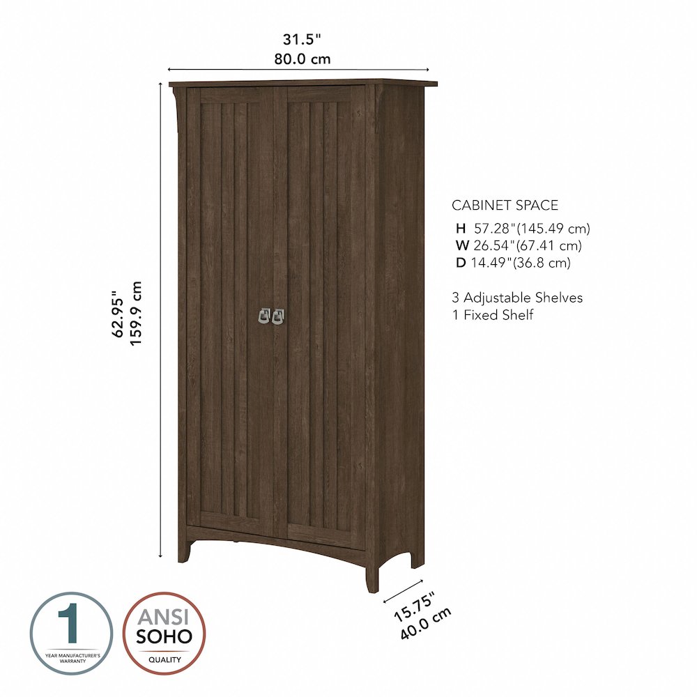 Salinas Bathroom Storage Cabinet with Doors. Picture 9