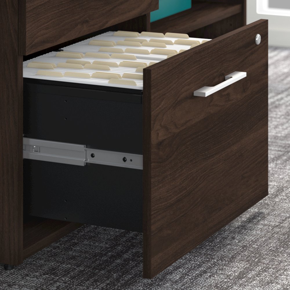 500 72W x 36D Executive Desk with Drawers, Lateral File Cabinets and Hutch. Picture 6
