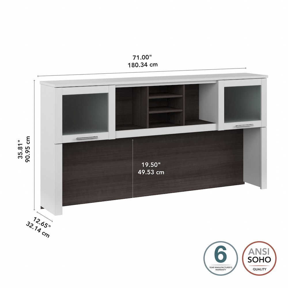 Somerset 72W Desk Hutch. Picture 8