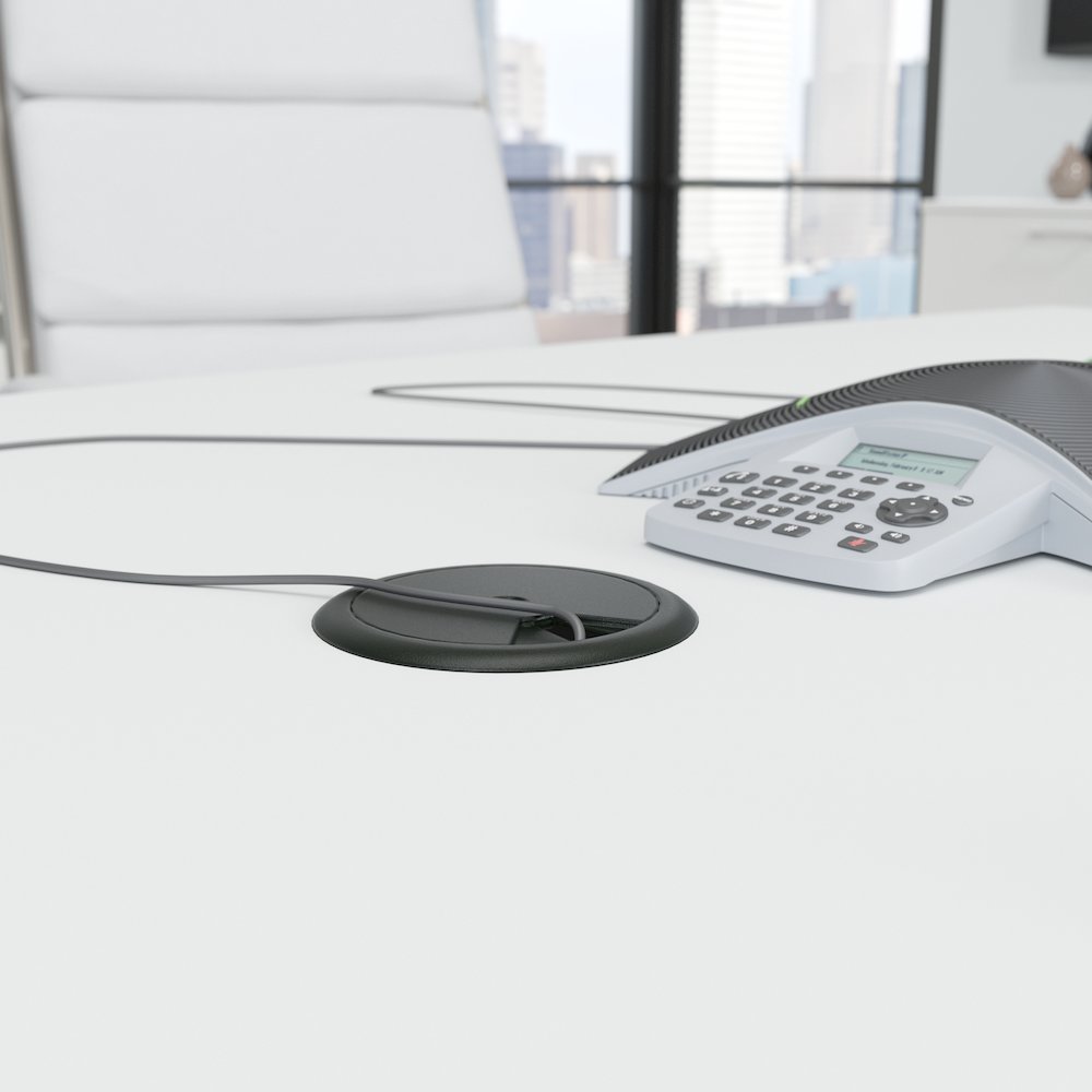 72W x 36D Boat Shaped Conference Table with Wood Base. Picture 4