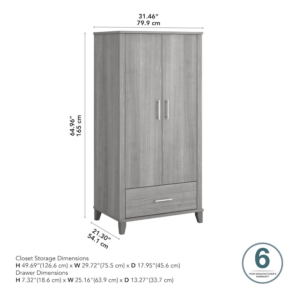 Somerset Tall Kitchen Pantry Cabinet with Doors and Drawer. Picture 9