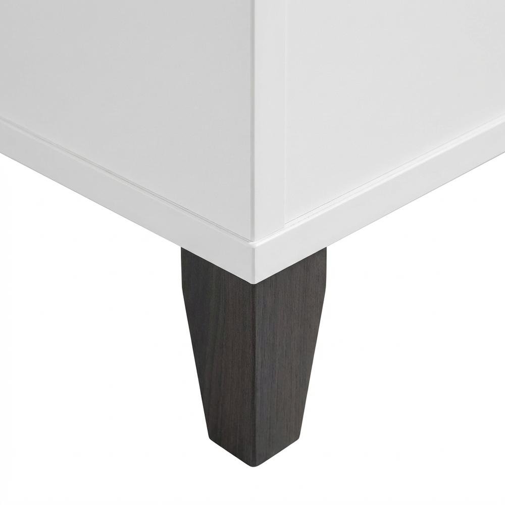 White L-Shaped Sit-To-Stand Office Desk With 3 Position Adjustment. Picture 6