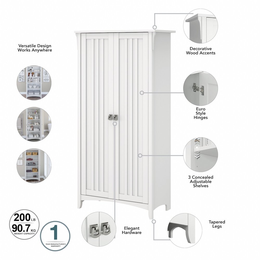 Salinas Tall Storage Cabinet with Doors. Picture 7