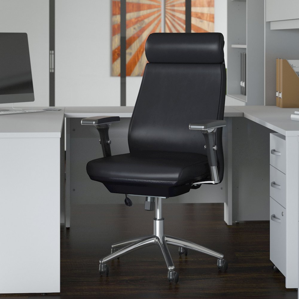 Metropolis High Back Leather Executive Office Chair. Picture 2