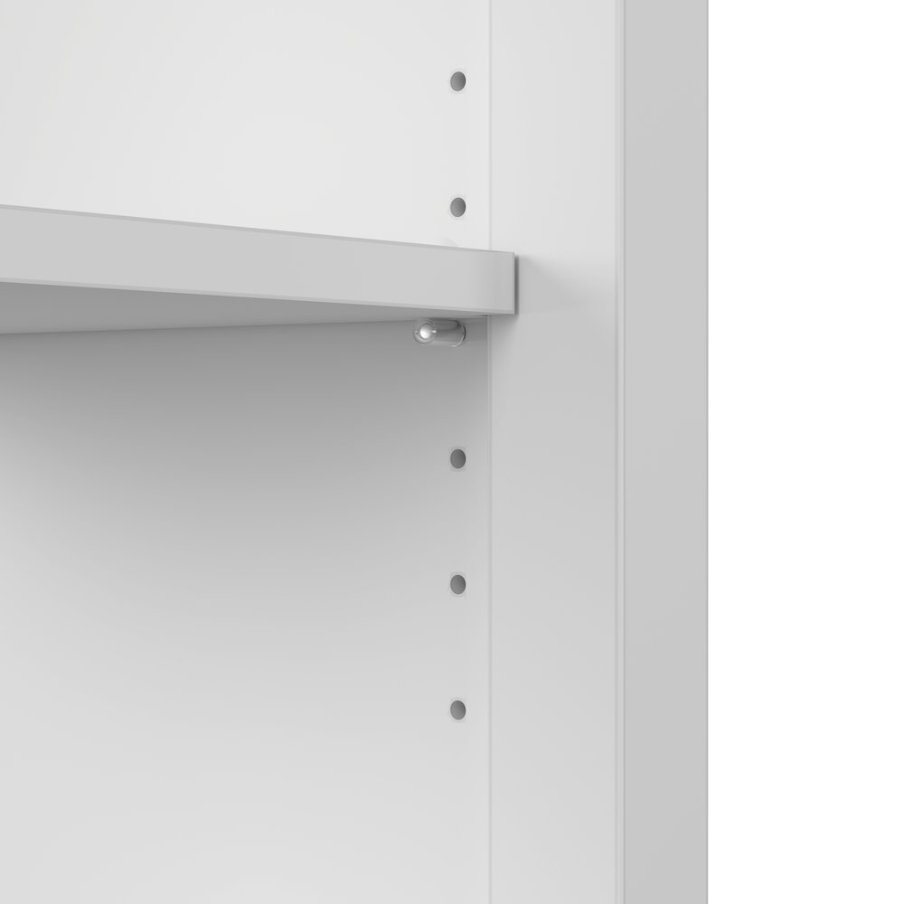 Mayfield 60W L Shaped Computer Desk with Desktop Organizer and 6 Cube Bookcase. Picture 6