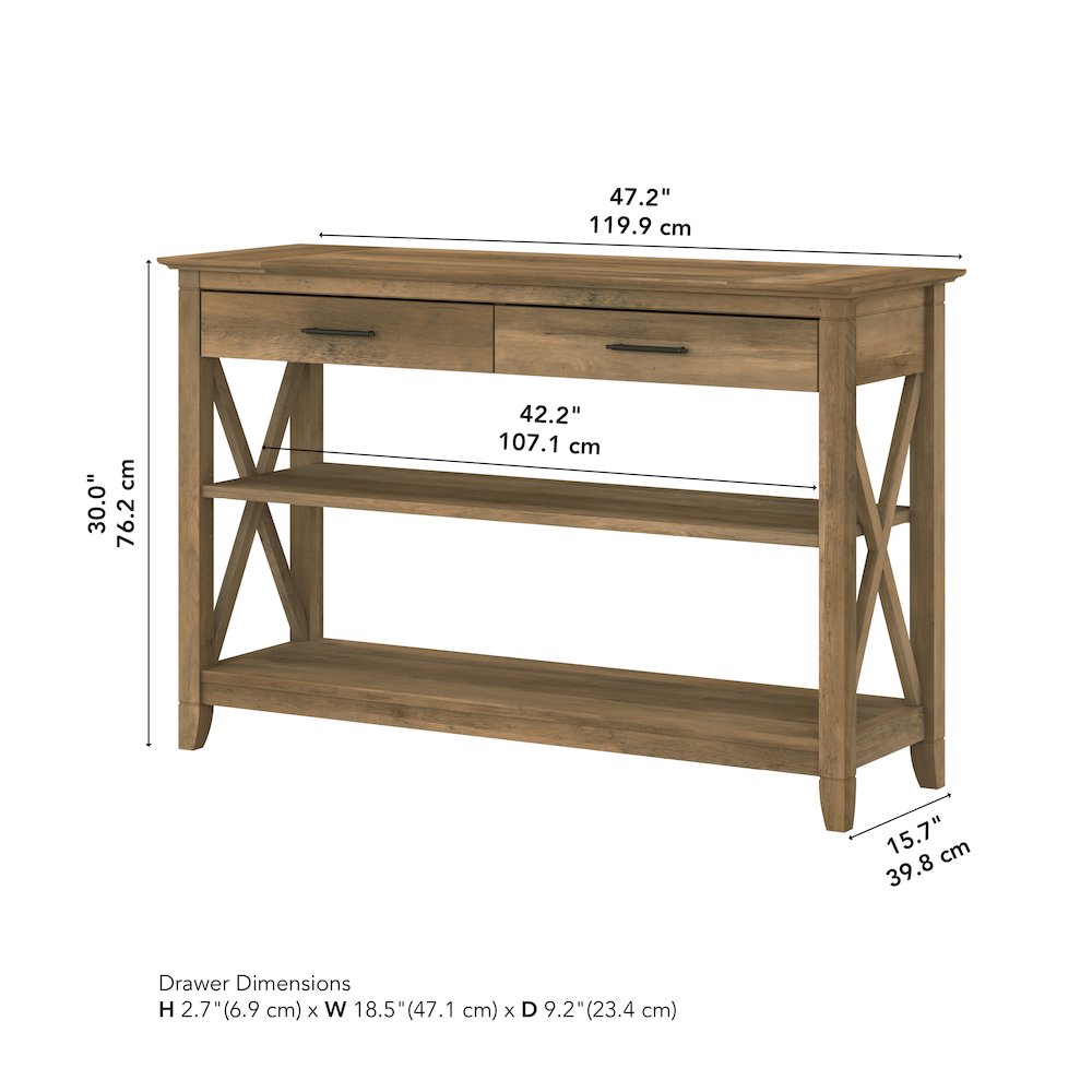 Key West Console Table with Drawers and Shelves. Picture 9