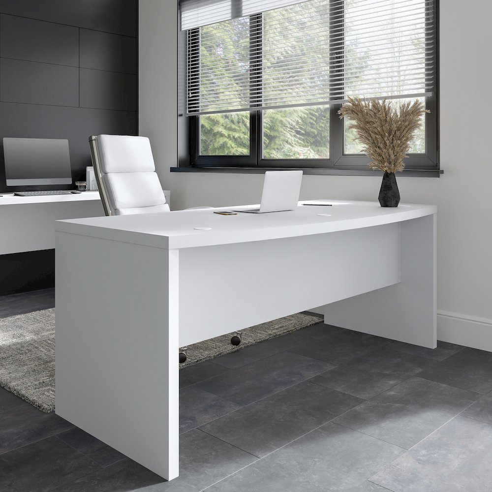 Echo 72W Bow Front Desk. Picture 2