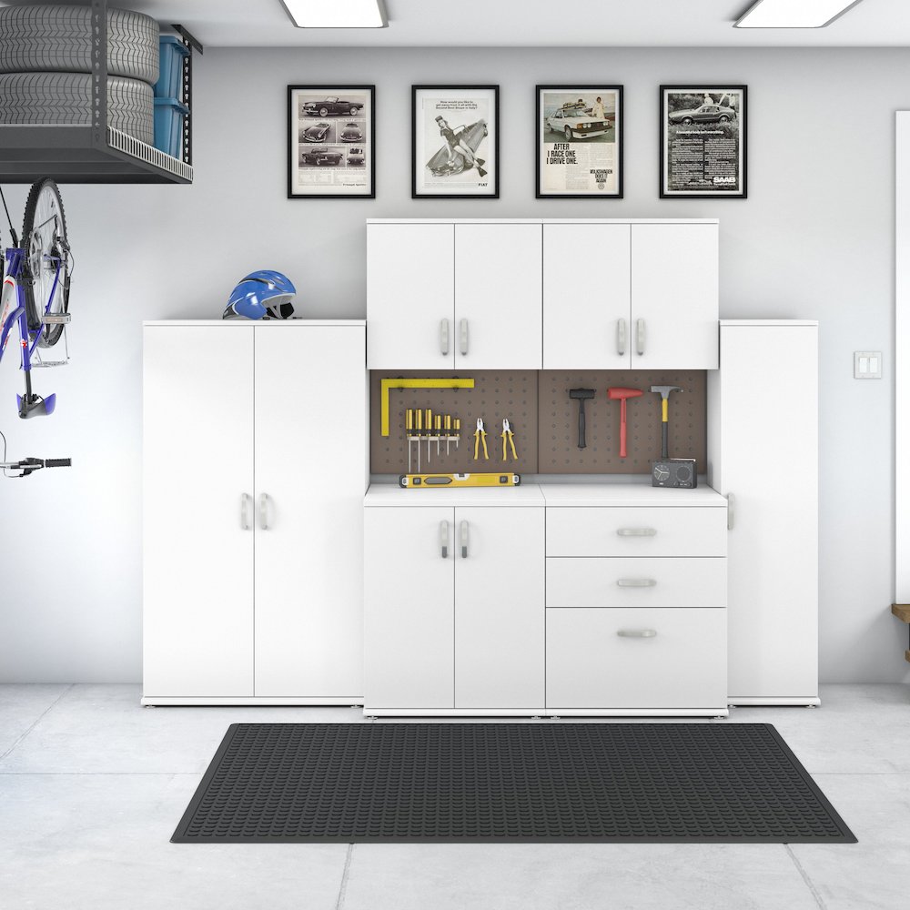 Universal 6 Piece Modular Garage Storage Set with Floor and Wall Cabinets. Picture 2