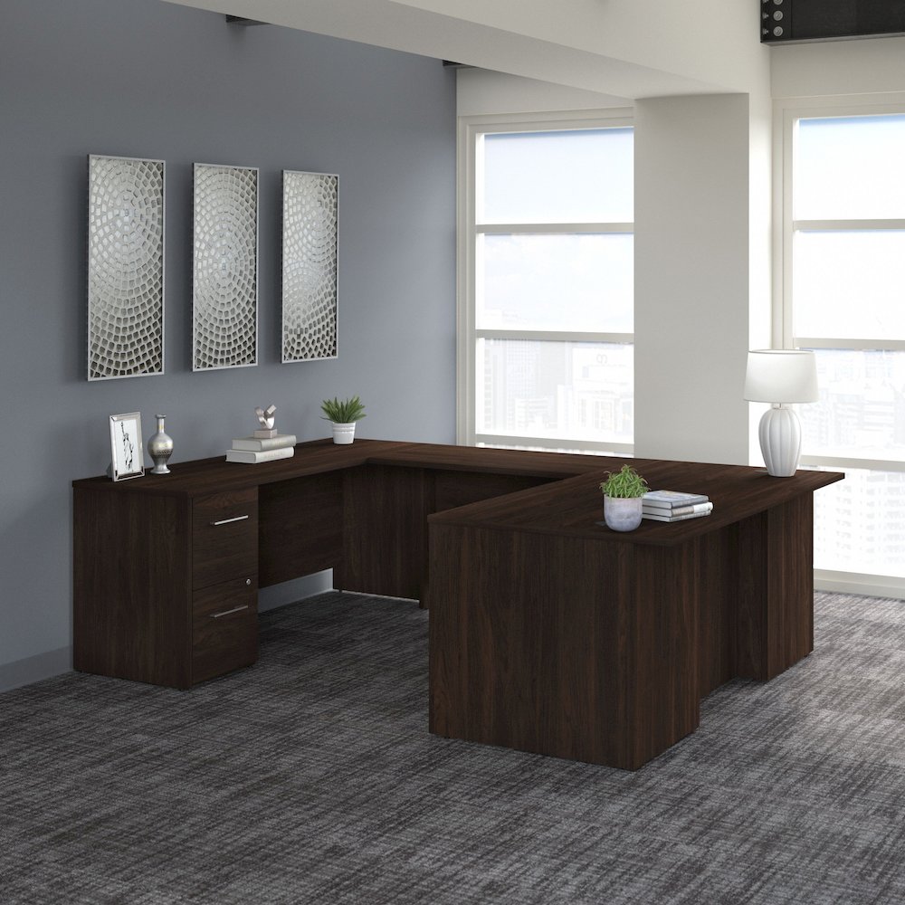 Office 500 72W U Shaped Executive Desk with Drawers. Picture 2
