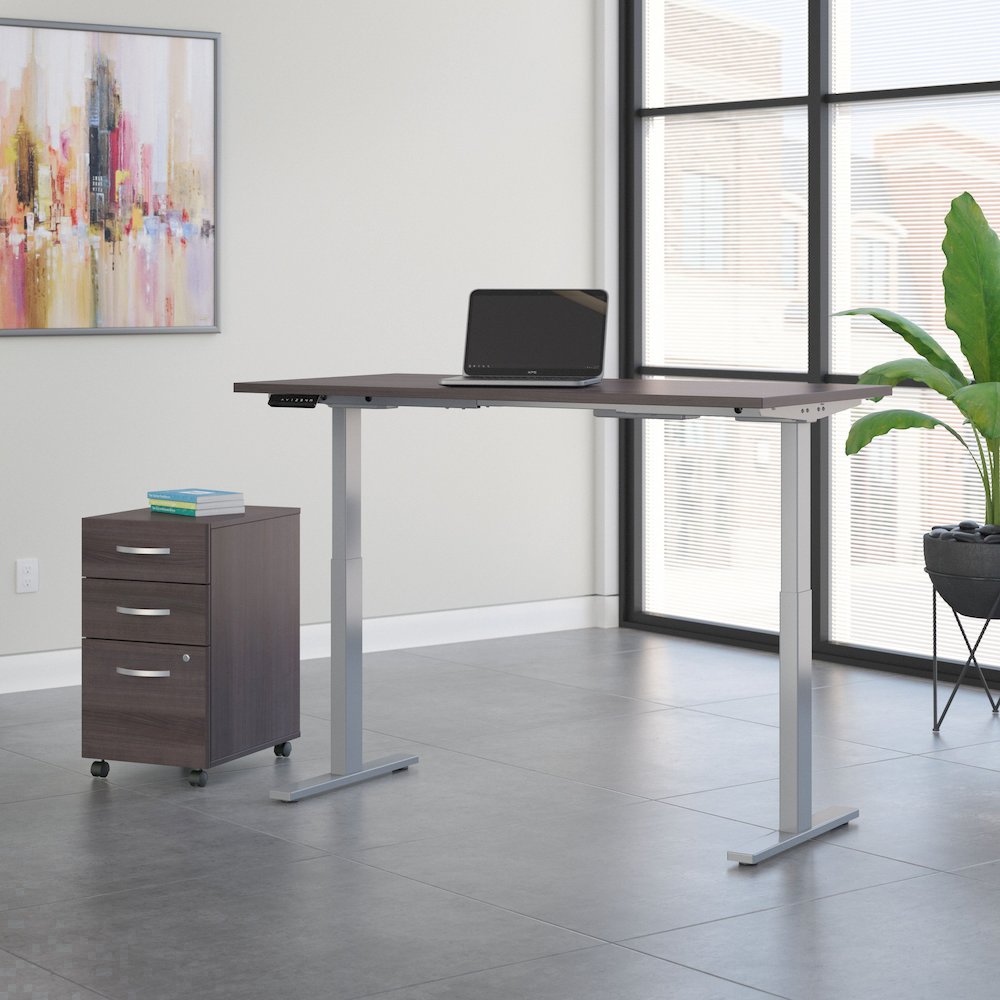 Move 60 Series by 60W x 30D Height Adjustable Standing Desk with Storage. Picture 2
