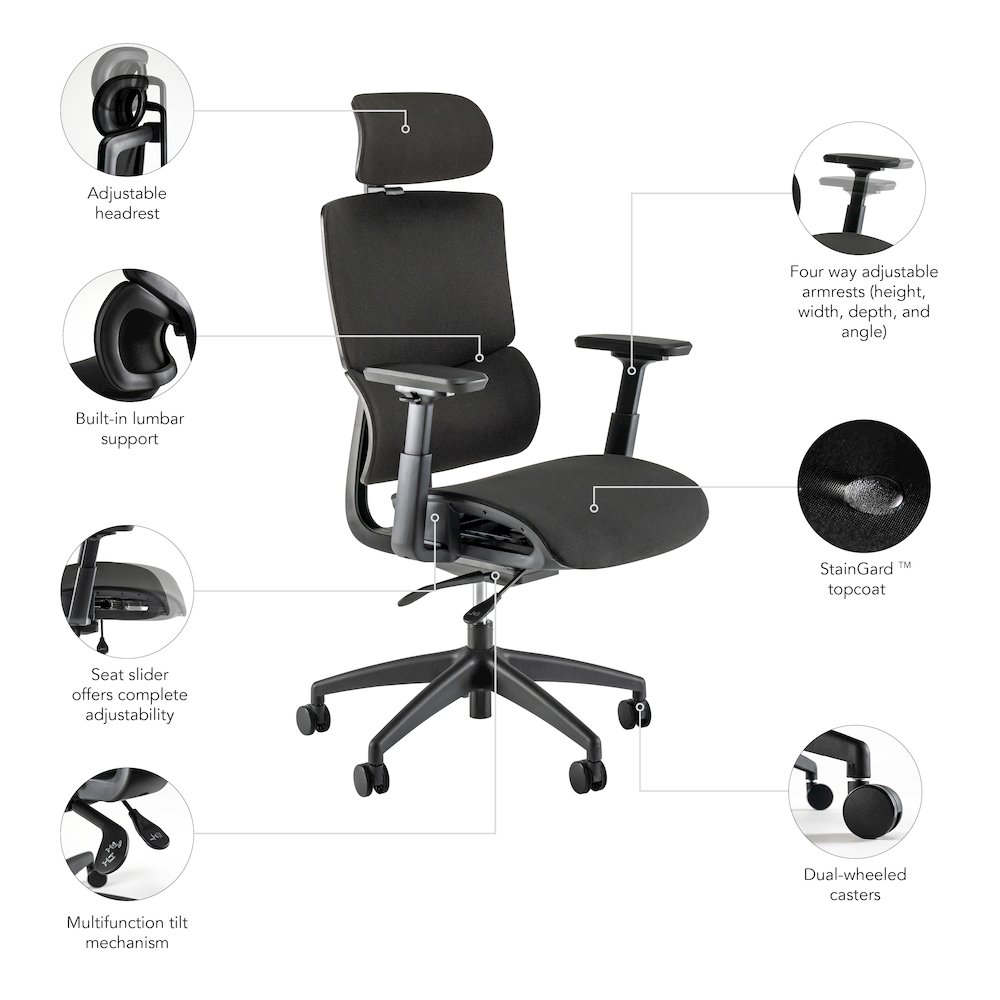 Align High Back Ergonomic Office Chair with Lumbar Support. Picture 8