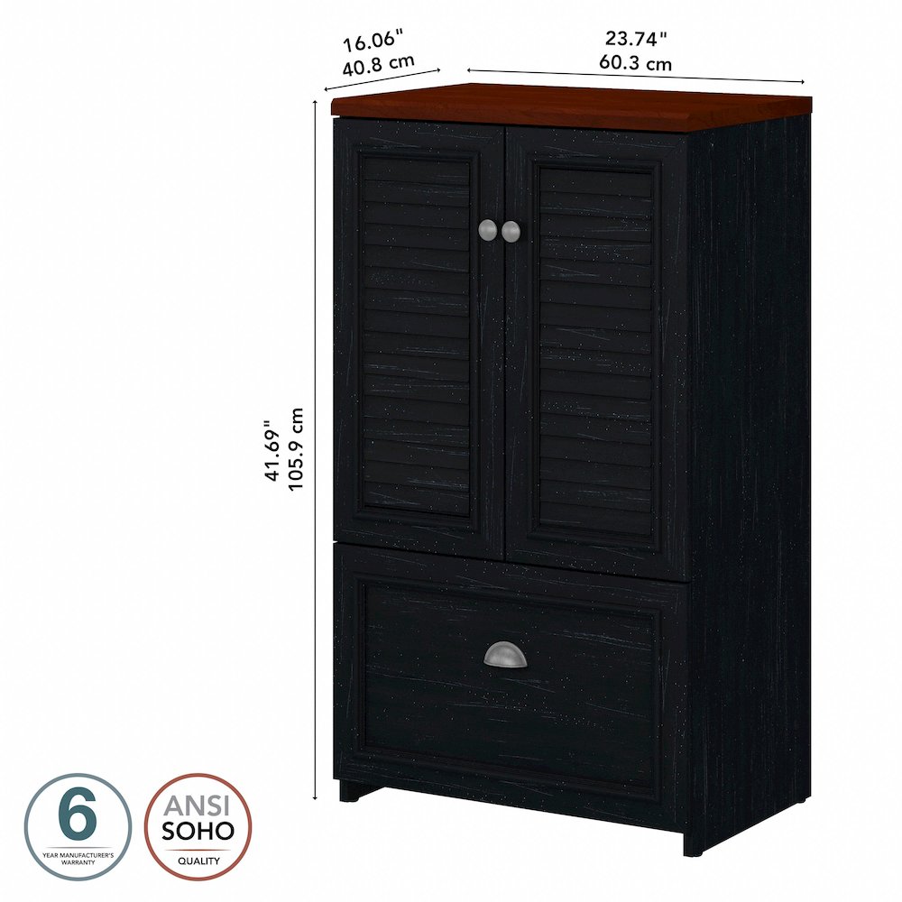 Fairview 2 Door Storage Cabinet with File Drawer. Picture 8
