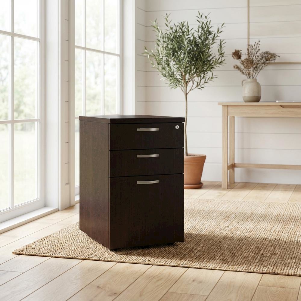 Mobile File Cabinet With 3 Drawers For Office Storage And Organization. Picture 2