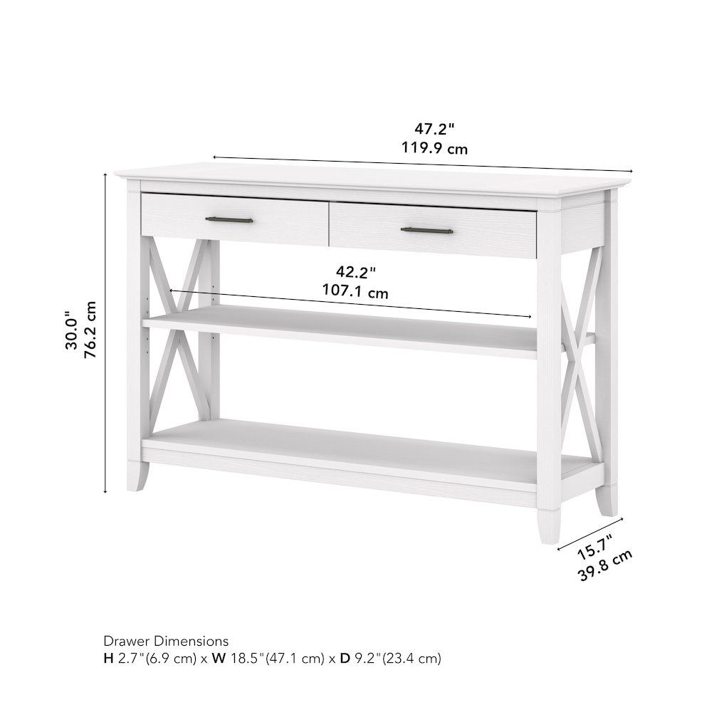 Key West Console Table with Drawers and Shelves. Picture 9