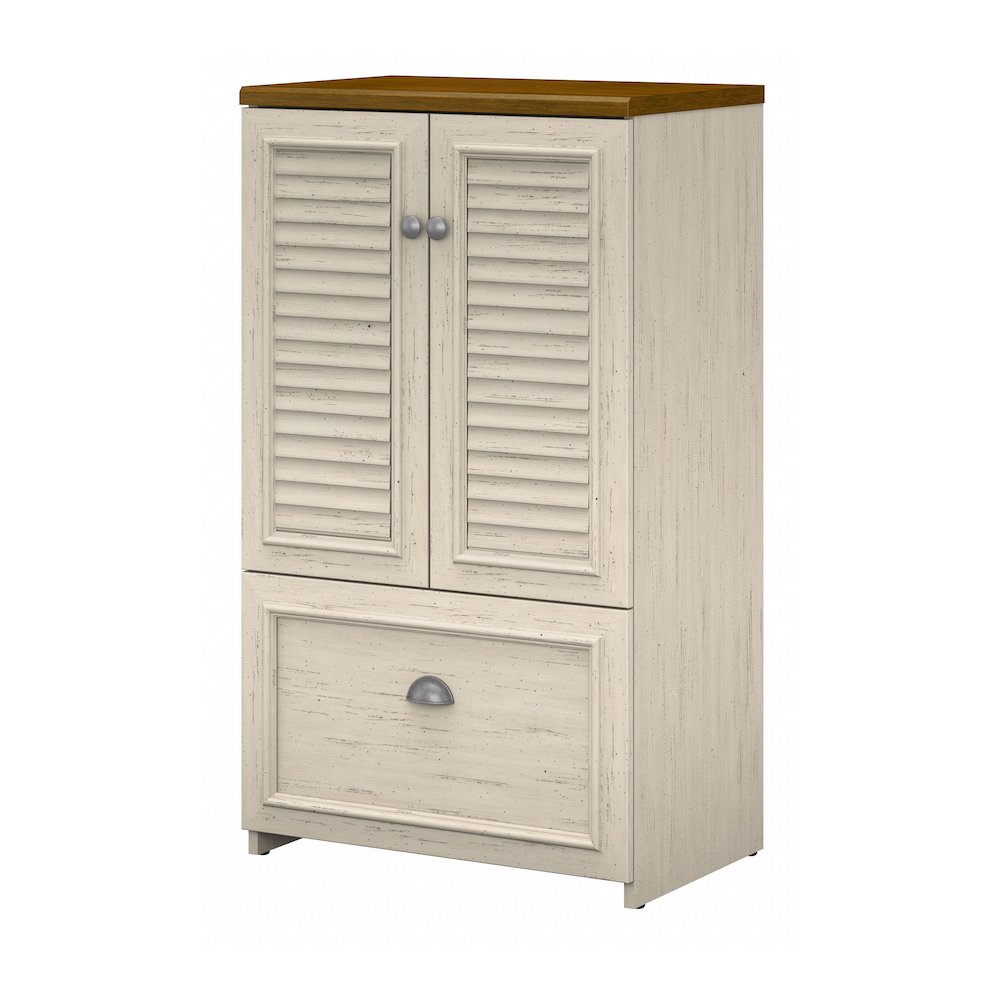 Fairview 2 Door Storage Cabinet with File Drawer. Picture 1