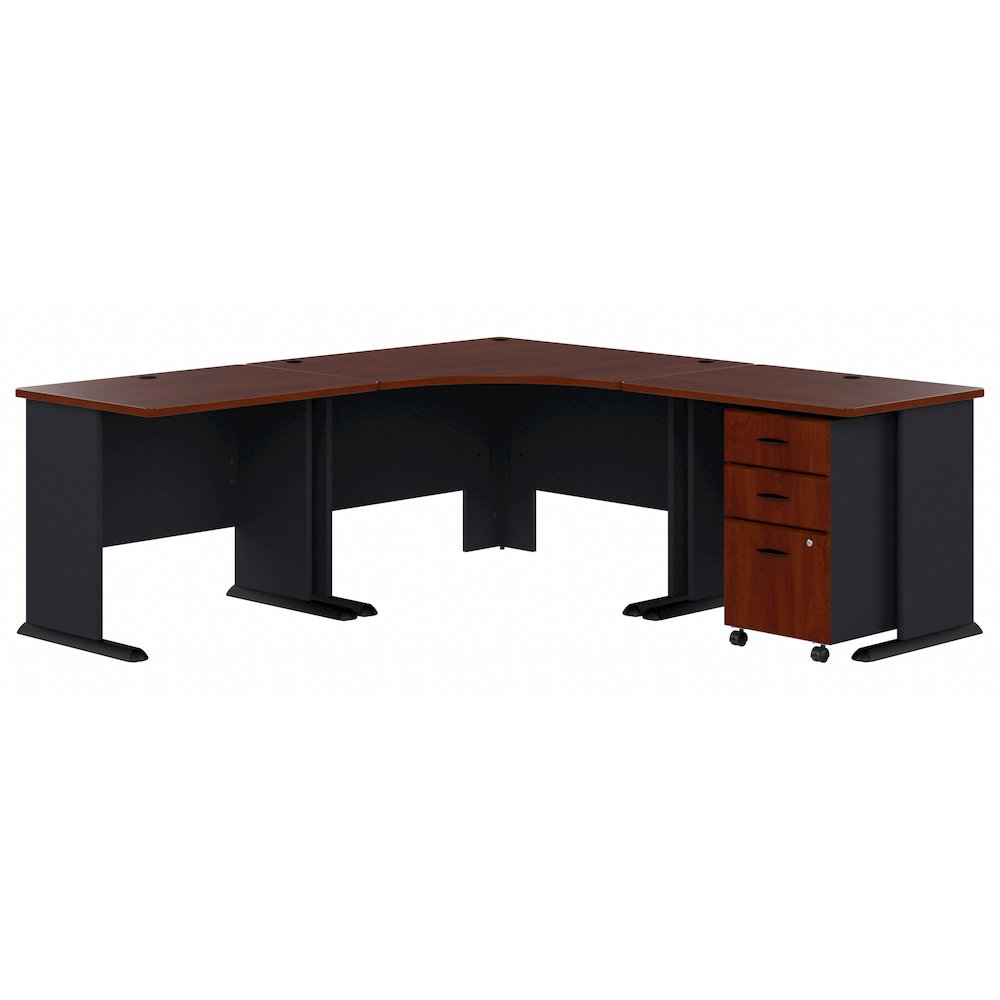 Series A 84W x 84D Corner Desk with Mobile File Cabinet. Picture 1