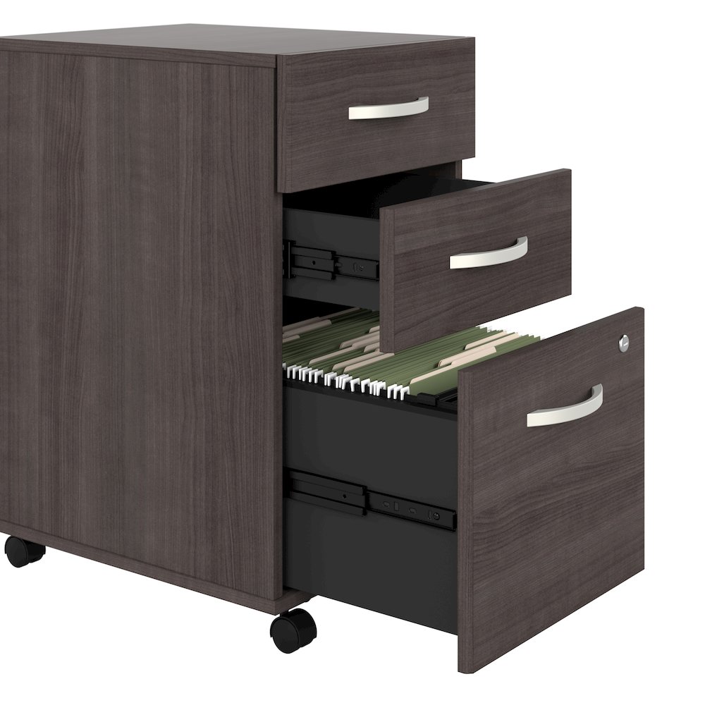 Studio A 48W Computer Desk with 3 Drawer Mobile File Cabinet. Picture 3