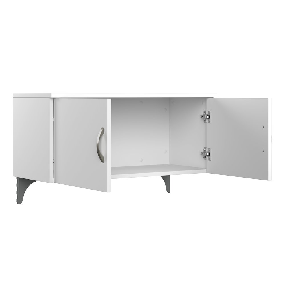Easy Office 60W 4 Person L Shaped Cubicle Desk with Drawers and 66H Panels. Picture 4