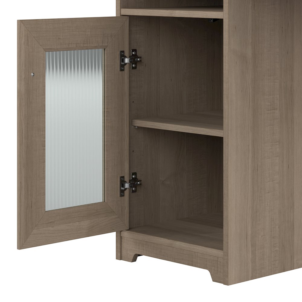 Cabot 60W L Shaped Computer Desk with Hutch, File Cabinet and Bookcase. Picture 3