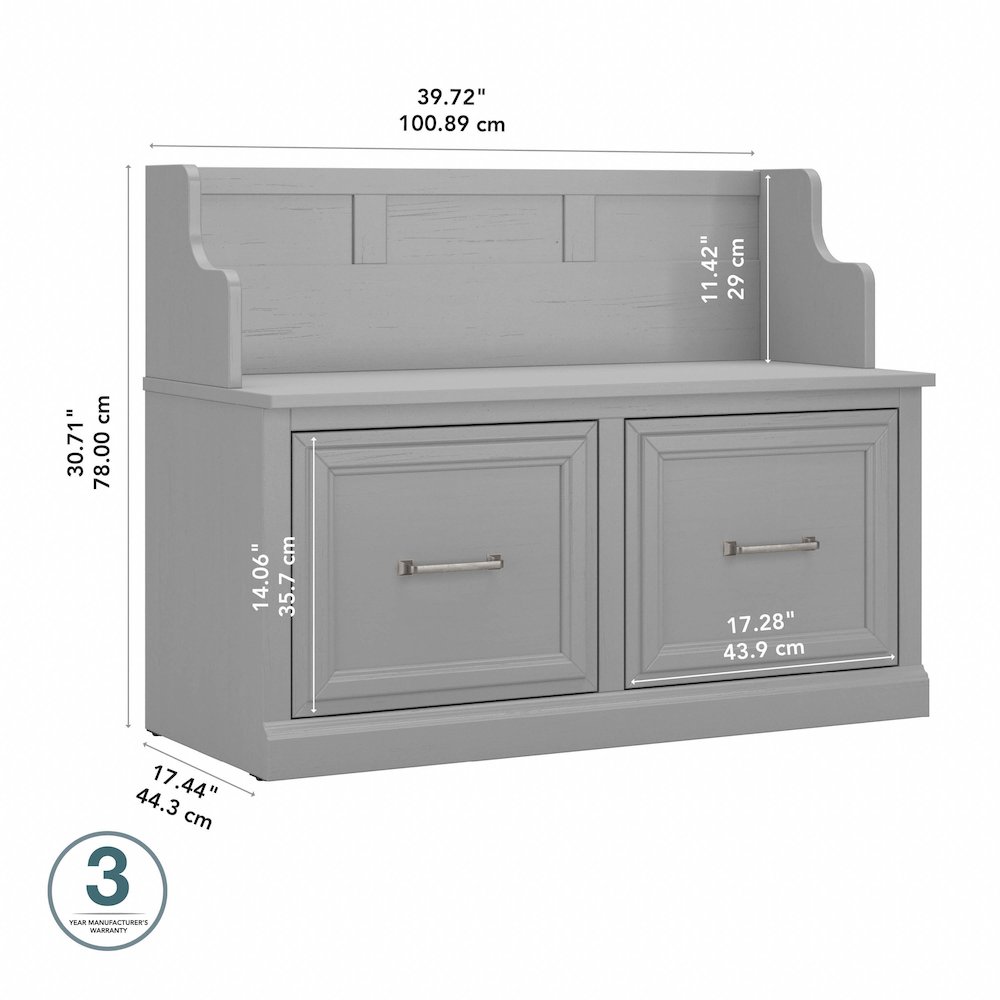 Woodland 40W Entryway Bench with Doors. Picture 9