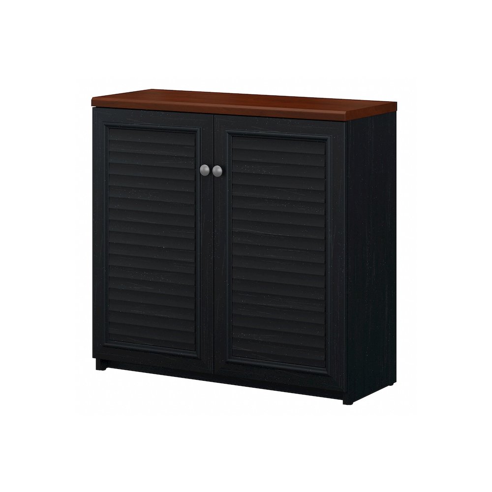 Fairview Small Storage Cabinet with Doors and Shelves. Picture 1