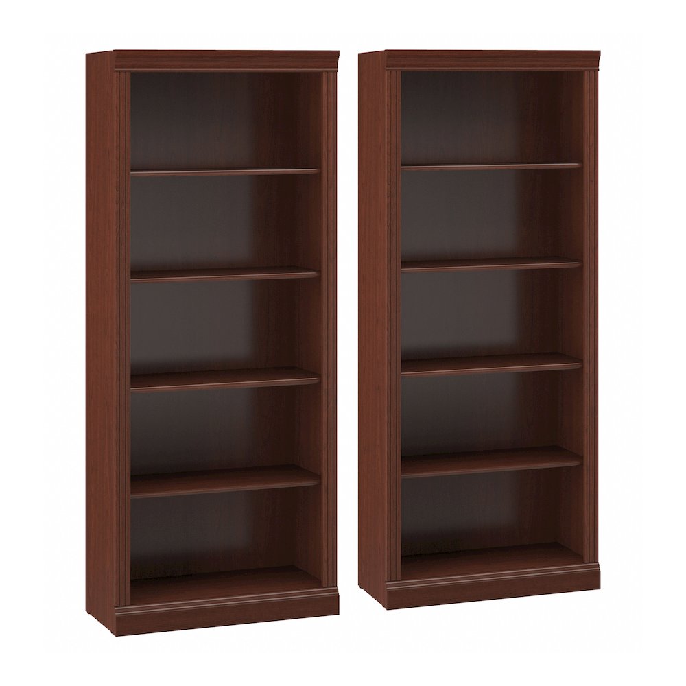Saratoga Tall 5 Shelf Bookcase - Set of 2. Picture 1