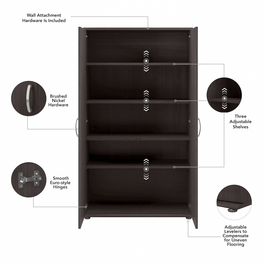 Universal Tall Garage Storage Cabinet with Doors and Shelves. Picture 8