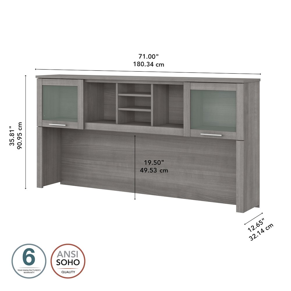 Somerset 72W Desk Hutch. Picture 7