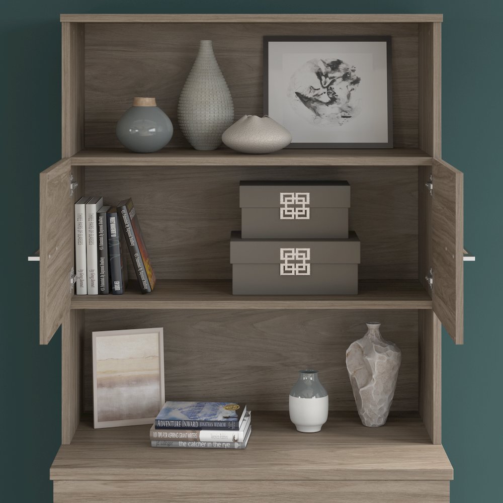 Office 500 36W 2 Drawer Lateral File Cabinet with Hutch. Picture 4