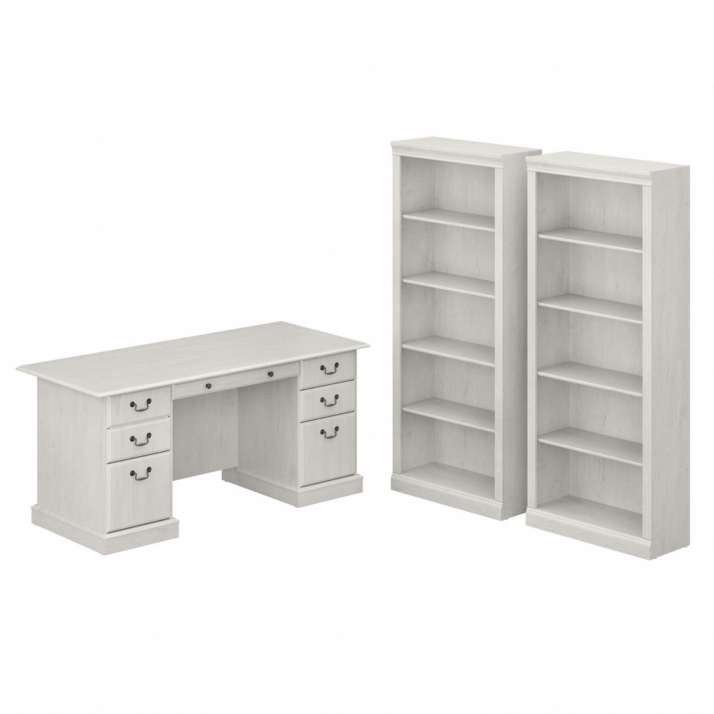 Saratoga Executive Desk and Bookcase Set. Picture 1