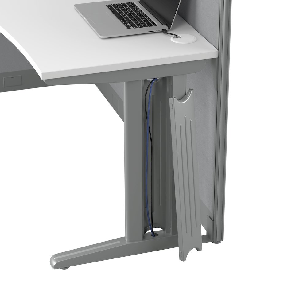 Office in an Hour 65W x 65D L Shaped Cubicle Desk. Picture 6