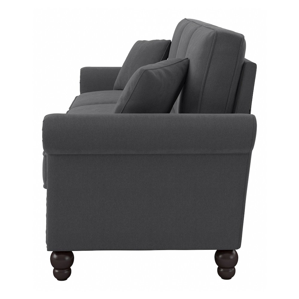 Coventry 85W Sofa in Charcoal Gray Herringbone. Picture 3