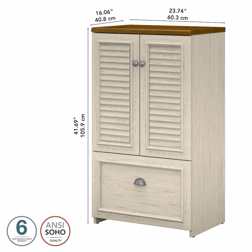 Fairview 2 Door Storage Cabinet with File Drawer. Picture 7