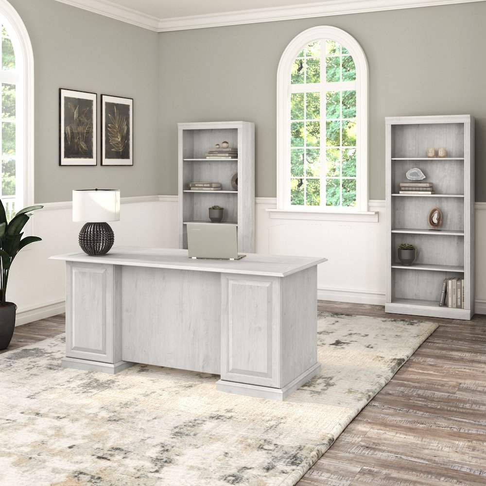 Saratoga Executive Desk and Bookcase Set. Picture 2