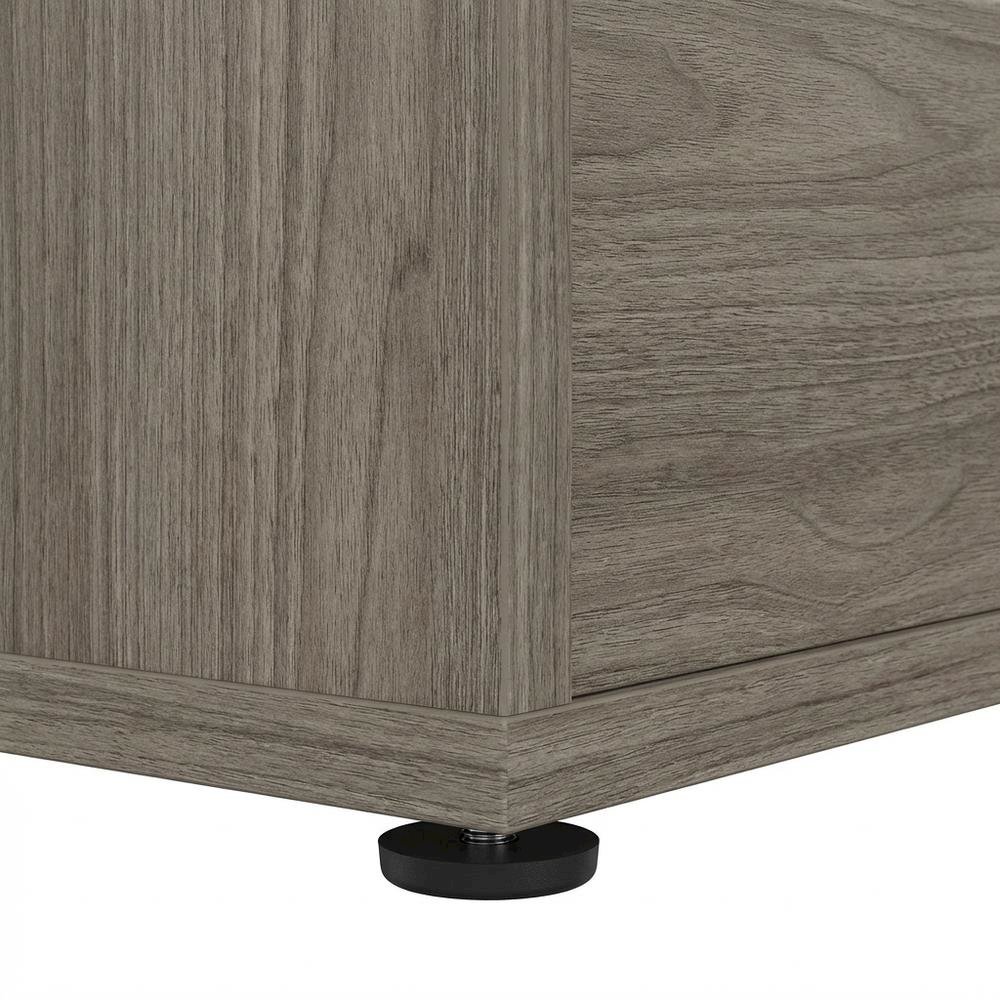 L-Shaped Desk With Mobile File Cabinet And Return In Warm Brown. Picture 6