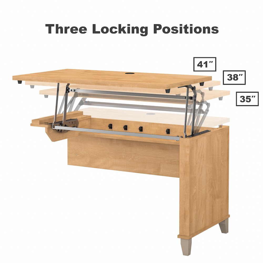 Somerset 72W 3 Position Sit to Stand L Shaped Desk with Hutch and Bookcase. Picture 8