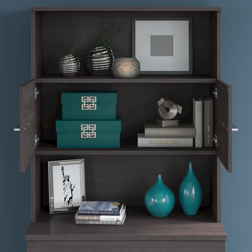 Office 500 36W 2 Drawer Lateral File Cabinet with Hutch. Picture 4