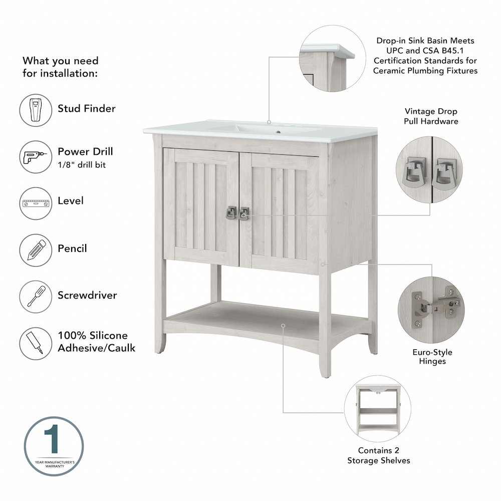 Salinas 64W Double Vanity Set with Sinks, Medicine Cabinets and Linen Tower. Picture 8