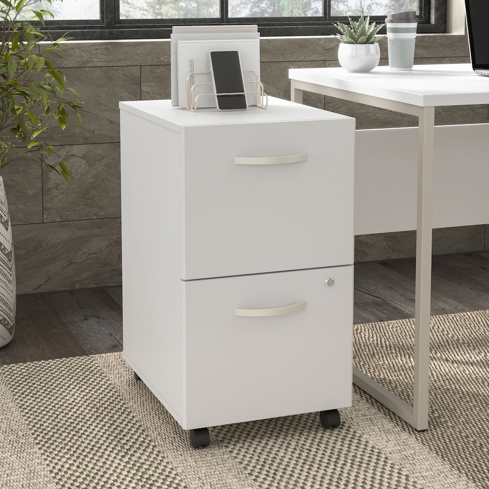 Hybrid 2 Drawer Mobile File Cabinet - Assembled. Picture 2