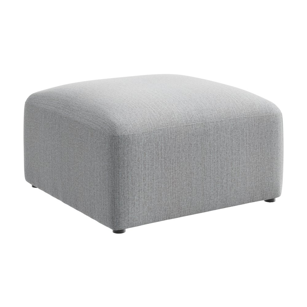 Assemble Modular Lounge Ottoman in Fog Fabric. Picture 1